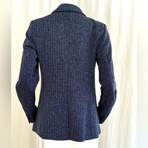 Loft Black and White Herringbone Blazer